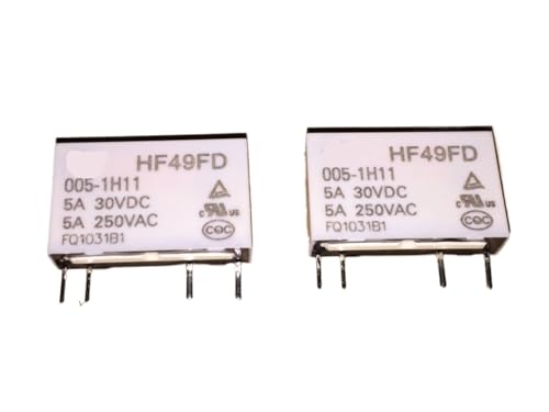 Relé HF49FD 012V de 4 pines miniatura para montaje en circuito impreso