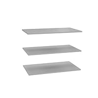 FORTE Einlegeböden 3-er Set, Holzwerkstoff, Grau, 72,7 x 42 x 1,5 cm