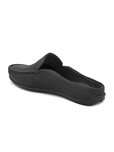 Image of SIR CORBETT Leather Back Open Mule Loafers Shoes for Men (Size 6 to 13)