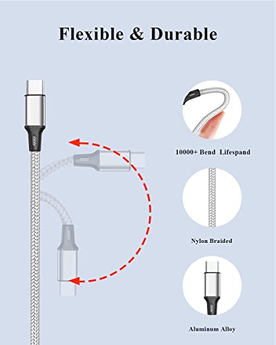 Multi Charging Cable, (3Pack 1Ft) Short Multi Usb Charger Cable Aluminum Braided 3 In 1 Universal Multiple Charging Cord With Type-C/Micro Usb Connectors For Cell Phones Tablets (Charging Only) #TOP4
