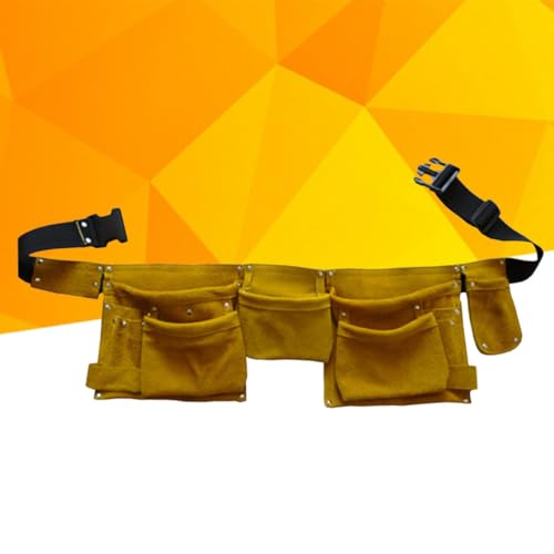 Pochette à outils sécurisée et ceinture multifonction en cuir kaki - 4