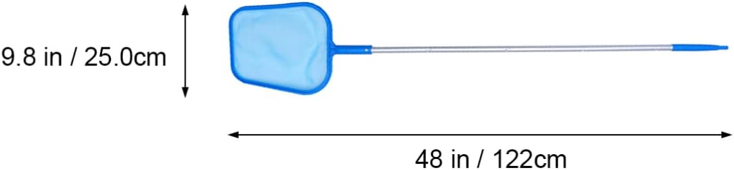 Pool Leaf Rake Skimmer Net with Section Pole for Cleaning Leaves and Debris Swimming Pools Hot Tubs and Fountains Durable Mesh Frame Design