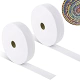 Molleton en Bande pour Patchwork et Tapis DIY [Lot de 2-91m] - Ouate de Coton pour Jelly Roll Rugs - Idéal pour Tapis Tressés et Paniers - Largeur 5,7cm - Lavable
