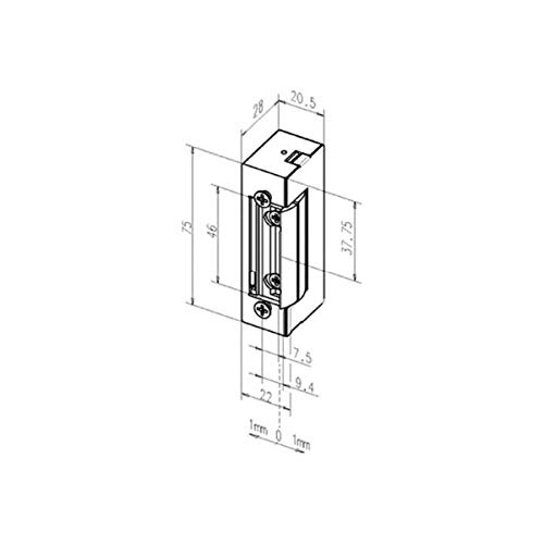 Gâche électrique modèle SPE7 - gache spe71e ss tet 10/24v - EFF EFF France