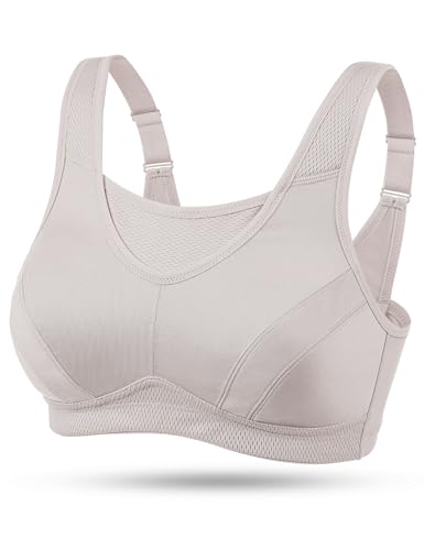 Wingslove High Impact Sports Bras for Women Plus Size Non Padded Wirefree Workout Bra Bounce Control
