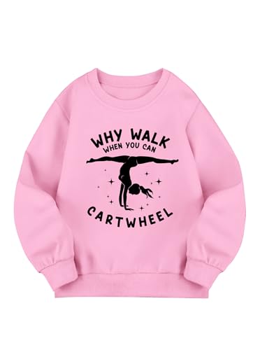 Ecolala Girls Cute Graphic Crewneck Sweatshirt Long Sleeve Drop Shoulder