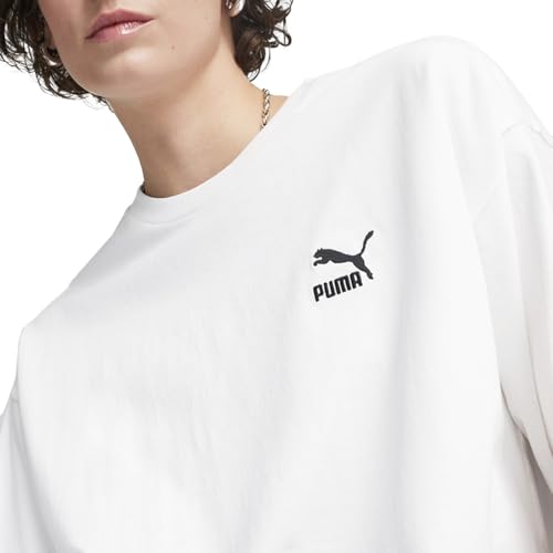 Image of PUMA Mens Better Classics Oversized Logo Crew Neck Short Sleeve Casual Tops Casual