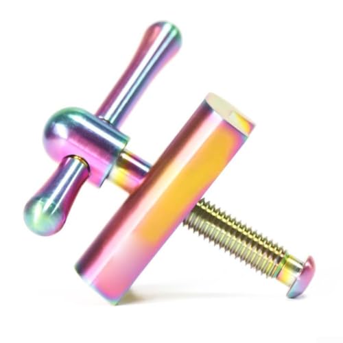 TC4-Ti - Grifo plegable para bicicleta, hebilla C de aleación CNC, perno antiaflojamiento mecanizado CNC para manillar plegable Brompton (colorido)