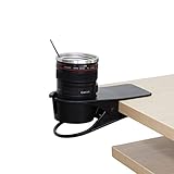 EMXGB Drinking Cup Holder Clip,Desk Cup Holder,Table Edge Clamp Cup Holder,Place Water Glass, Coffee Mug, Beverage, Cell Phone.Best Office Accessories.(Black)