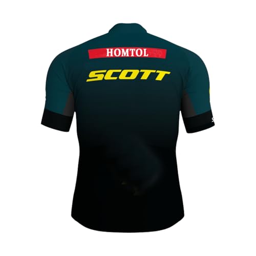 HOMTOL Trajes de Ciclismo para Hombre - Conjunto de Maillot de Ciclismo de Manga Corta con Camiseta Transpirable + Culotte de Ciclismo con Almohadillas para el Asiento