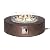 COSIEST Outdoor Propane Fire Pit Coffee Table w Bronze 42 inch Round Base Patio Heater, Certified, 50,000 BTU Stainless Steel Burner, Wind Guard, Transparent Gray Fire Glass, Waterproof Cover