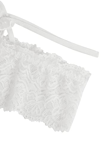 Wdirara Women's 2 Pack Floral Lace Criss Cross Panties Bow Tie Underwear Multicolor S #TOP3
