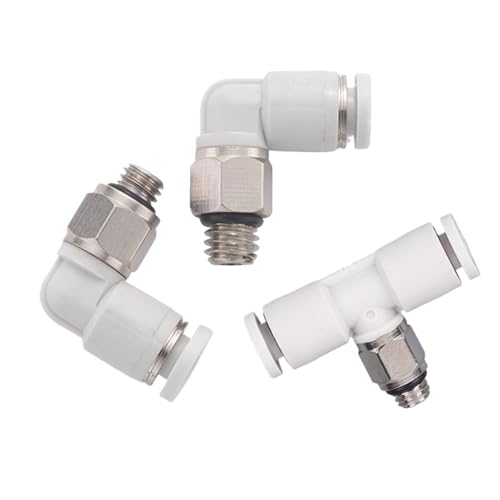 1/10/20 PCS PEB-C PL-C 4-M3 to 6-01mm British Standard Pipe Thread Micro Pneumatic Male Thread Push-In Air Hose Fitting(PL-C4-M3,1 PC)