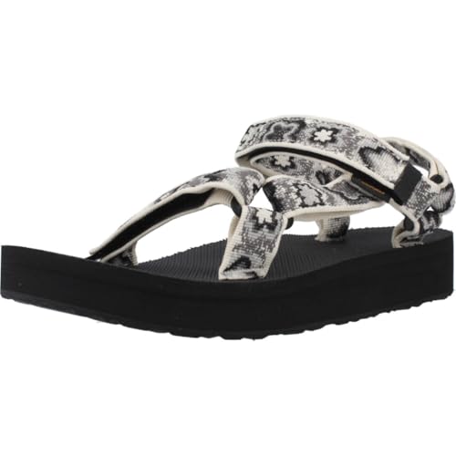 Teva Sandália feminina universal midform, Neon Floral Preto/Branco, 38