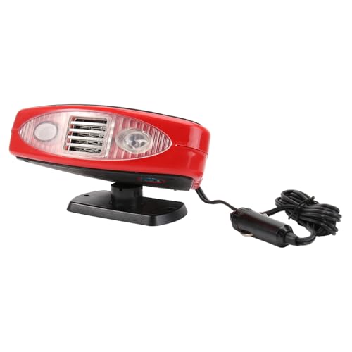 JUMPLAWN Riscaldatore Portatile Auto con Sbrinatore Parabrezza Ventilatore Riscaldante Rotante LED Integrati Riscaldamento Rapido e Antiappannamento per Veicoli Invernali
