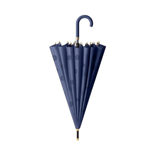 長傘 レディース 24本骨 雨傘 ジャンプ式 耐風 撥水 濡れると柄が浮き出る 大きい おしゃれ 梅雨対応 雨具 通勤 通学 (ダークブルー)