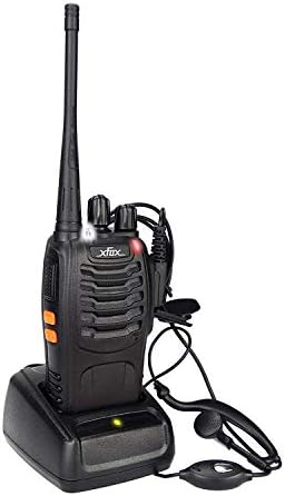 XFox X-888S Long Range 2 Way Radio UHF 400-470MHz 16CH CTCSS/DCS Walkie Talkies with Original Earpiece (Pack of 1)
