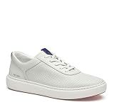 Johnston & Murphy Men's Mayhew U-Throat Perfed Knit Sneaker, White, 14 M