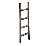 Biscottini Escalera para toallas de baño de suelo, 100 x 5 x 29 cm, escalera de madera decorativa para ropa | Escalera toallero baño, cocina y dormitorio