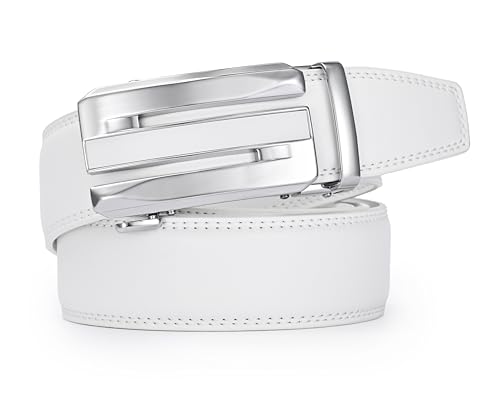 Image of Men's Belt, Ratchet Dress Casual Belt with Adjustable Automatic Buckle Trim to Fit