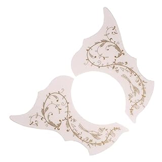 DOMELAY 4pcs Folk Guitar Pickguard Scratch Plate pour 40/41 Pouces pour Guitare Acoustique, 2 * or blanc, comme décrit - Les Beatles, Paul McCartney, John Lennon, RIngo Starr, George Harrison DOMELAY 4pcs Folk Guitar Pickguard Scratch Plate pour 40/41 Pouces pour Guitare Acoustique, 2 * or blanc, comme décrit – Image 2