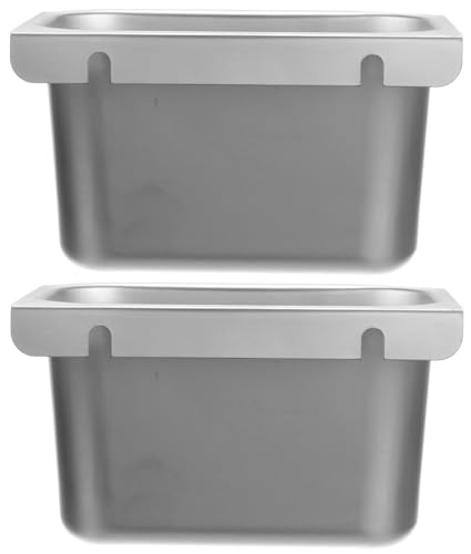 Grease Cup Holders for Commercial Kitchen Canopy Hoods - 4" Deep Drip Pan Grease Catchers for Restaurants (2)