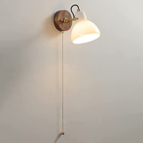 Aplique de pared de lectura con interruptor de cadena para apagar sin levantarte 2