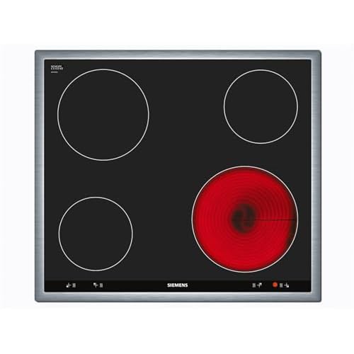 Siemens EA645GE17 iQ514 Kochfeld Elektro / 58.3 cm / Bedienung der Kochzonen über die Drehwähler am Einbauherd. / Steuerung: mechanisch / schwarz