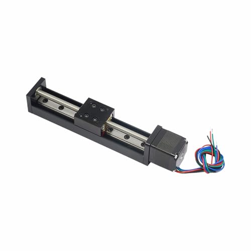 BE-TOOL 1PC Mini Linear Rail Guide Slide Actuator, High-Strength Metal Frame, Smooth Operation, Easy Installation for CNC & Laboratory Equipment(T6-Pitch 4-100mm/3.94in)