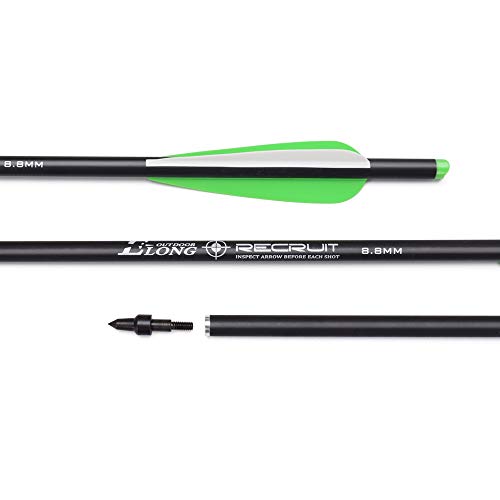 Elong Crossbow Bolts 20 Inch Carbon 6 Pack With Hunting Broadheads 6 Pack, Crossbow Arrows For Hunting Outdoor Target Practice #TOP6