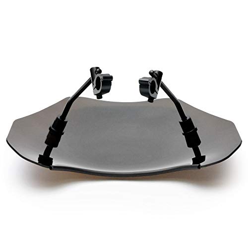 Krator 15" Smoke Tinted Windscreen Windshield Compatible With Harley Davidson, Honda, Kawasaki, Suzuki, Triumph, Yamaha - Fits 7/8" Or 1" Handlebars #TOP4