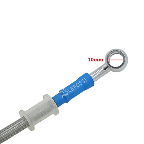 750mm 75cm S SYUU Universal Motorrad Bremsschlauch Geflochtener Hydraulikstahl Stärken Bremskupplungsöl Schlauchleitung Fahren kompatibel mit Pit Dirt Bike Enduro Motocross Street Bikes Sport Bikes