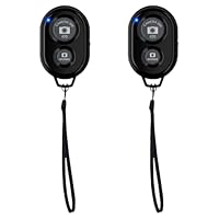 2 Stück Bluetooth Fernbedienung, Bluetooth Auslöser Android iphone, Selfie Bluetooth Kamera Auslöser, kabellose Fernauslöser für iOS und Android Smartphones, ideal für Selfies und Gruppenfotos
