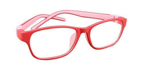 De Ding Opical De silicona niños gafas rosa marco rojo rosa
