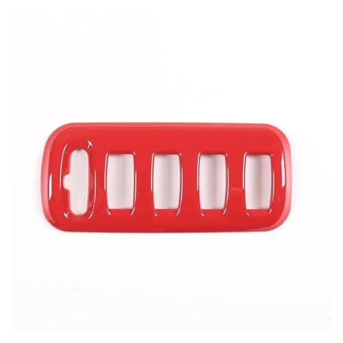 Embellecedor para Smart 453 decorativo en rojo contra el desgaste del botón de faros de coche