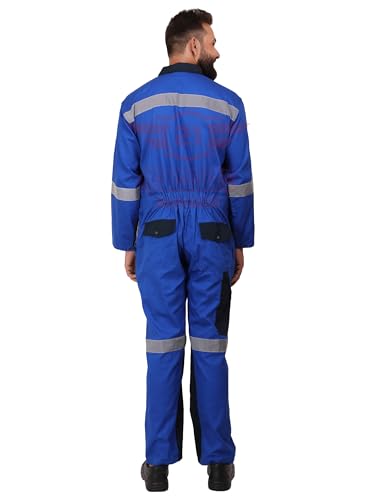 Image of Club 21 Men's Coverall Cotton 210 GSM Boiler Suit for Industrial Purpose, Cotton Breathable Workwear Overall Suit for Men