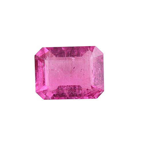 Tourmaline rose de qualité supérieure de 1.9 CT taillée en émeraude pour haute joaillerie