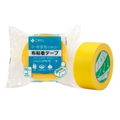 Amazon.co.jp: （まとめ買い）ニチバン 布粘着テープ 50mm×25m 黄色