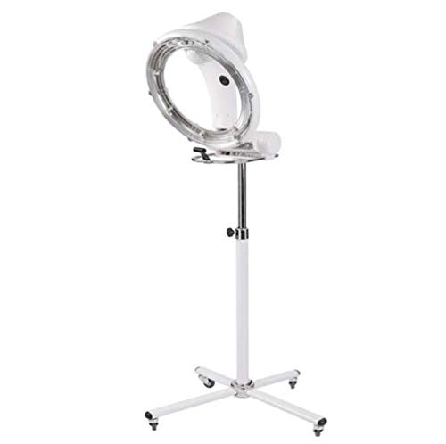 Hair Salon Colour Processor,climazone,Stand Up Styling Hood Hair Dryer with Wheels Floor,Heating Machine,Professional Beauty Salon Equipment Hairdressing,Adjustable Temperature,Timing A/White