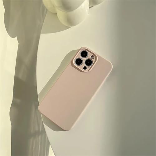 Coque silicone iPhone 14 Pro rose sable idéale pour le quotidien urbain
