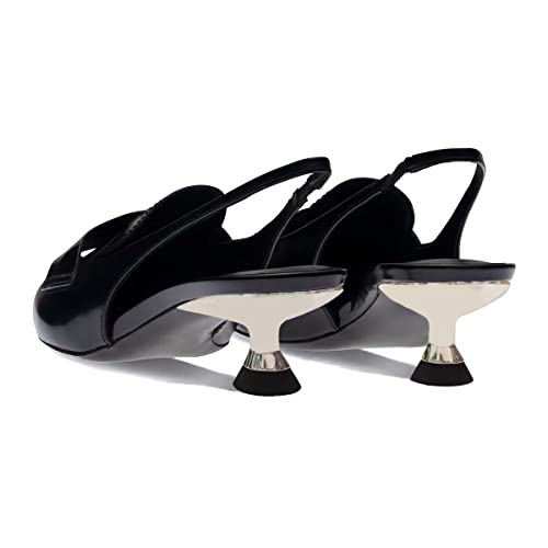 XYD Modern Chic Pointed Toe Sandals Pumps for Women Slingback Low Heels (3CM) Kitten Ladies' Office Event Party Shoes4