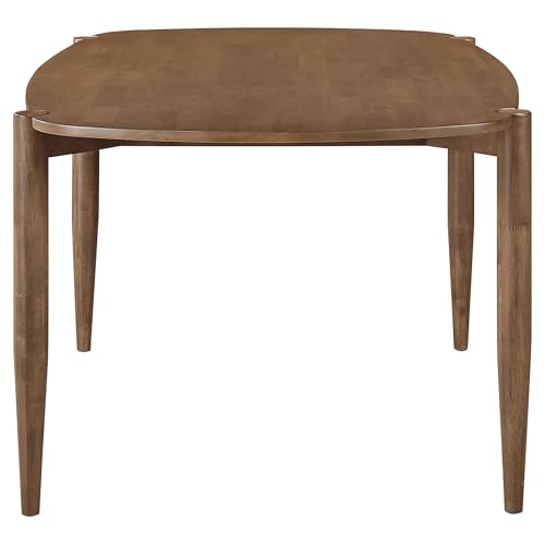Coaster Home Furnishings - Dortch - Solid Wood - 63-Inch Rectangular Dining Table with Walnut Finish, Straight Edge Top, and Tapered Legs - Dining Room & Home Kitchen - Walnut - 108461