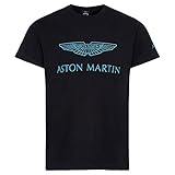 Hackett London Amr Logo Tee, Camiseta Hombre, 999 Negro, M
