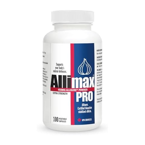 Allimax Pro 450mg 100 Vegicaps. Allicin Garlic Supplement to Support Your Body’s Immune Function. With Stabilized Allicin Extracted from Clean & Sustainable Spanish Grown Garlic. Professional Strength Cover