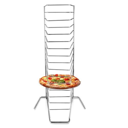 15-Tier Portable Pizza Rack Stand - Versatile Kitchen Storage Display for Restaurant & Hotel - Heavy-Duty Plate for Commercial Use - Image 2