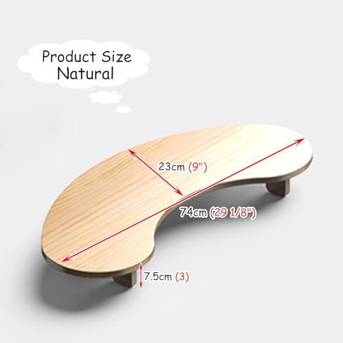 Support d'écran d'angle incurvé en bois massif pour bureau