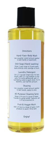 Image of Claya Rosemary Liquid Castile Soap - Organic Ingredients, Biodegradable, Herbal Fresh Scent, Gentle for Skin and Versatile Cleaning(2 Pack of 16 fl oz (Disc Cap))