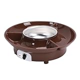 Fockety Elektrisches Fondue-Topf-Set, Edelstahl, Schokoladensoßen-Schmelzgerät, Schokoladen-Fondue-Maschine, Schokoladensoßen-Schmelzgerät für Käse, Süßigkeiten, Valentinstag, Jahrestag, (EU-Stecker