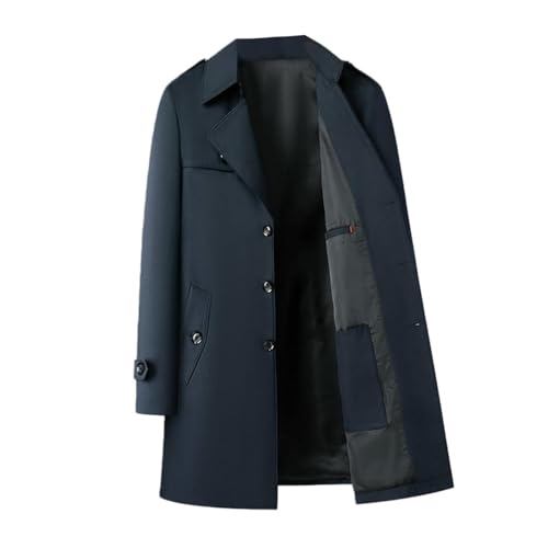 Trench classique homme de longueur moyenne avec coupe affaires et finitions haut de gamme