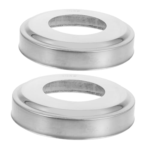 Kisangel Pool Ladder Escutcheons Plate Stainless Steel Covers for Inground Pool Handrail 102x51mm 2pcs Replacement Mount Flange Spare Parts